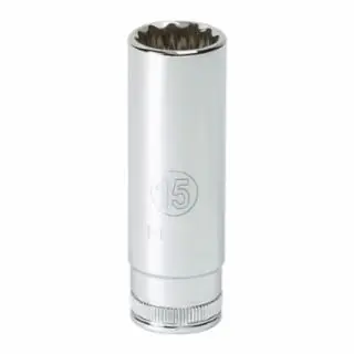 Gearwrench 80150 1/4" Drive 6 Point Deep Metric Socket 15 mm Clearance