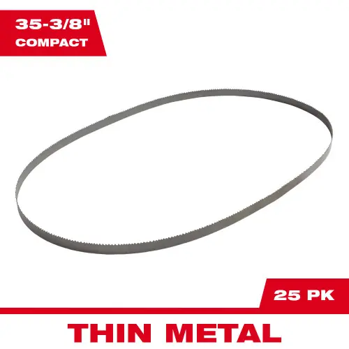 Milwaukee Tool 48-39-0526 35-3/8" 18 TPI Compact Band Saw Blade for Thin Metal (25 PK) Limited Time