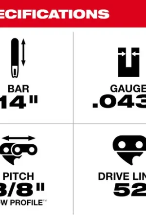 Exclusive Offer Milwaukee Tool 49-16-2756 14" 3/8" LOW PROFILE Pitch, .043" Gauge Guide Bar