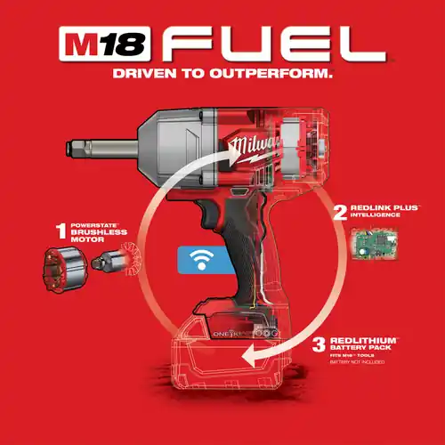 Milwaukee Tool 2769-20 M18 FUEL ½ Ext. Anvil Controlled Torque Impact Wrench w/ ONE-KEY (Tool Only) Buy Online