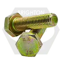 M5-0.80 x 30 mm Hex Cap Screws, Metric Class 8.8, Zinc-Yellow Cr+6, Partial Thread, Coarse (UNC), DIN 931 / ISO4014, Qty 200 Buy Online