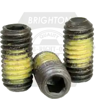 5/8"-11 x 2" Socket Set Screws, Cup Point, Nylon-Patch Black Oxide, Alloy Steel, Qty 50 Free Returns