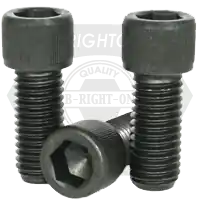 1"-8 x 4 1/2" Socket Head Cap Screws, 1936 Series, Thermal Black Oxide, Partial Thread, Coarse (UNC), Alloy Steel, Qty 10 Same Day Shipping