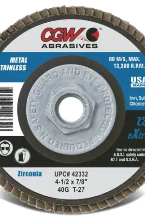 CGW Abrasives 42564 5 x 7/8 T29 Z3-60 x L Flap Discs Z3 x l, 10 Pack Fan Favorite