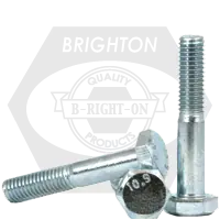Budget M16-2.00 x 60 mm Hex Cap Screws, Metric Class 10.9, Zinc-Blue Cr+3, Partial Thread, Coarse (UNC), Alloy Steel, Qty 25