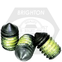 5/16"-24 x 5/16" Socket Set Screws, Cone Point, Nylon-Patch Black Oxide, Fine (UNF), Qty 100 Buy Online