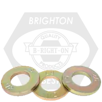 1 1/4" L9 SAE Tension Flat Washers, Zinc-Yellow Cr+3, Alloy Steel, Made in USA, Qty 12 Hot Picks