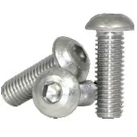 10-32 x 5/8" Button Head Socket Cap Screws, 316 Stainless Steel, Fully Threaded, Qty 100 Secure Checkout