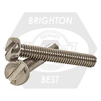 Fast Shipping M8-1.25 x 35 mm Machine Screws, Slotted Cheese Head, 18-8 Stainless Steel A2, Full Thread, DIN 84, Qty 100