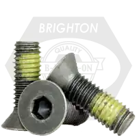 Hassle-Free Returns 3/8"-16 x 1/2" Flat Head Socket Cap Screws, Nylon-Patch Thermal Black Oxide, Full Thread, Coarse (UNC), Alloy Steel, Qty 100