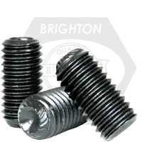 Crafted 5/8"-11 x 5/8" Socket Set Screws, Knurled Cup Point, Thermal Black Oxide, Coarse (UNC), Alloy Steel, Qty 50