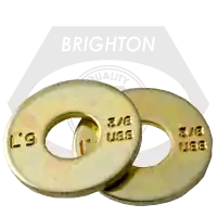 5/8" L9 USS Tension Flat Washers, Zinc-Yellow Cr+3, Alloy Steel, Made in USA, Qty 50 Top Pick