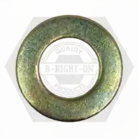 Affordable M10 Flat Washers, Grade 140 HV, Zinc-Yellow Cr+6, DIN 125A, Qty 500