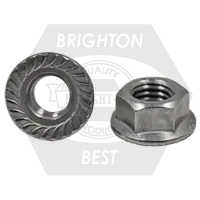 M10-1.50 Hex Flange Nuts, Serrated, 316 Stainless Steel A4, Qty 100 Price Cut