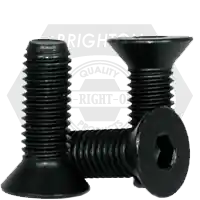 M3-0.50 x 18 mm Flat Head Socket Cap Screws, Metric Class 10.9, Thermal Black Oxide, Full Thread, Coarse (UNC), DIN 7991, Qty 100 Genuine