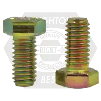 1"-8 x 3 1/2" Hex Cap Screws, Grade 8, Zinc-Yellow Cr+6 Bake, Partial Thread, Coarse (UNC), Made in China, Qty 35 Final Sale