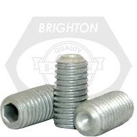 New Arrival M5-0.80 x 15 mm Socket Set Screws, Cup Point, Metric Class 45H, Zinc-Bake Cr+3, Coarse (UNC), Alloy Steel, ISO 4029 / DIN 916, Qty 100