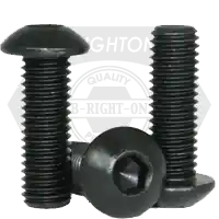 6-40 x 3/4" Button Head Socket Cap Screws, Thermal Black Oxide, Full Thread, Fine (UNF), Alloy Steel, Qty 100 Luxury