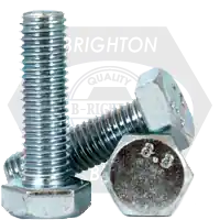 Low Price M3-0.50 x 6 mm Hex Cap Screws, Metric Class 8.8, Zinc Cr+3, Full Thread, Coarse (UNC), Medium Carbon Steel, DIN 933 / ISO4017, Qty 500