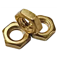 Sale M6-1.00 Metric Brass Hex Thin Nut, DIN 439, Qty 1500
