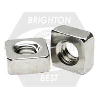 New Arrival 3/8"-16 x 5/8" x 1/4" Square Nuts, Single Chamfer (Inch), 18-8 Stainless Steel, Qty 100