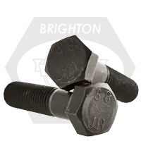 Budget M12-1.50 x 110 mm Hex Cap Screws, Metric Class 8.8, Plain Finish, Partial Thread, Fine (UNF), Medium Carbon Steel, DIN 960, Qty 25