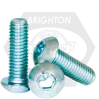 M12-1.75 x 50 mm Button Head Socket Cap Screws, Metric Class 12.9, Zinc-Bake Cr+3, Full Thread, Coarse (UNC), Alloy Steel, ISO 7380, Qty 100 Special Offer