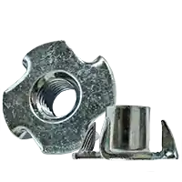 High Quality M10-1.50 x 13 x 22.5, 4 Prong Metric Tee Nut, Zinc Cr+3, Qty 250
