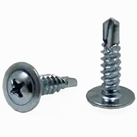 8-18 x 1" Wafer Head Phil, 2 Point Proferred Self-Drill, Self Drilling Screws, Zinc Cr+3, Qty 5 Genuine