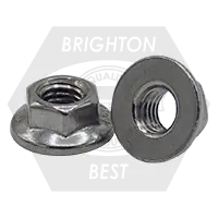 M12-1.75 Hex Flange Nuts, Non-Serrated, 18-8 Stainless Steel A2, Qty 50 Next Day Delivery