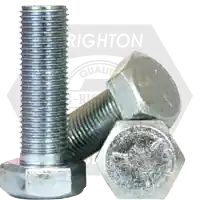 1 1/4"-7 x 3 1/2" Hex Cap Screws, Grade 5, Zinc Cr+3, Full Thread, Coarse (UNC), Medium Carbon Steel, Qty 8 Limited Offer