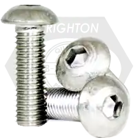 Best Choice 5/16"-18 x 4" Button Head Socket Cap Screws, Non-Standard, 18-8 Stainless Steel A2, Full Thread, Coarse (UNC), Qty 100