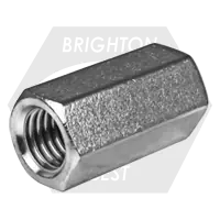 M20-2.50 x 60 mm Hex Coupling Nuts, 316 Stainless Steel A4-70, Qty 10 Luxury