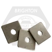 1/2" x 2" x 0.125 Square Plate Washers, Plain Finish, Qty 300 Buy Direct