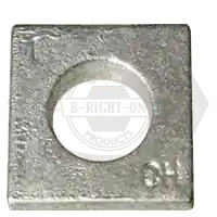 Seasonal Sale 7/8" Square Beveled Malleable Iron Washers, Hot-Dipped Galvanized HDG, Qty 135