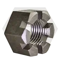 5/8"-11 Heavy Hex Nuts, Slotted, Plain Finish, Coarse (UNC), Qty 300 Genuine