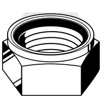 Instant Buy 7/16"-20 Nylon Insert Lock Nuts, NE (Standard), Grade N8 (C), Plain Finish, Qty 1000