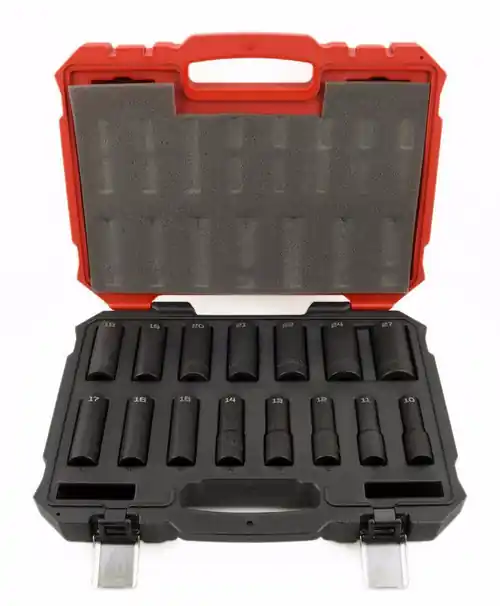 Save Now 15 pc 6 Point Deep Impact SAE Proferred 1/2" Drive Impact SAE Socket Set, Qty 1