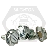 1/4"-20 x 3/4" Thread-Cutting Screws, Slotted Indent Hex Washer Head HWH, Type 23(T), Zinc Cr+3, Full Thread, Qty 2000 Affordable
