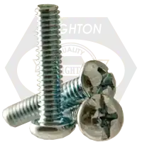 1/2"-13 x 4" Machine Screws, Phillips/Slotted Combo Round Head, Zinc Cr+3, Full Thread, Qty 100 Low Price