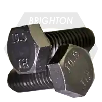 Hot Deal M36-4.00 x 120 mm Hex Cap Screws, Metric Class 10.9, Plain Finish, Full Thread, Coarse (UNC), Alloy Steel, DIN 933 / ISO 4017, Qty 12