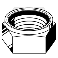 M8-1.25 Nylon Insert Lock Nuts (Thin), Metric Class 8, Zinc-Yellow Cr+6, Coarse (UNC), DIN 985, Qty 4000 One Day Deal
