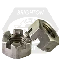 Today Only 7/16"-14 Hex Nuts, Slotted, Plain Finish, Qty 1000