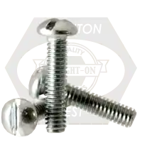 Budget 1/2"-13 x 1" Machine Screws, Slotted Round Head, Zinc Cr+3, Full Thread, Qty 500