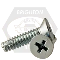 Exclusive Offer 1/4"-20 x 3" Thread-Cutting Screws, Slotted Indent Hex Washer Head HWH, Type F, Zinc Cr+3, Full Thread, Qty 500