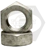 1 1/4"-7 Hex Jam Nuts, Grade A, A563, Hot-Dipped Galvanized HDG, Coarse (UNC), Low Carbon Steel, Qty 120 Best Seller