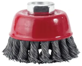 Buy Online 4" Twist Knot Wheel Carbon Steel (.02 Wire & 5/8-11" Spindle Carbon Wire Brush, Qty 1