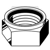 Popular 5/16"-18 Nylon Insert Lock Nuts, NE (Standard) Grade N2 (A) Zinc-Yellow Cr+6, Qty 4000