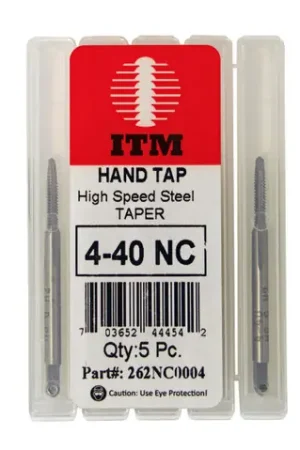 12-24 Taper Tap, HSS, Coarse (UNC), Qty 5 Professional Grade