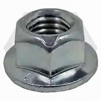 Top Rated M5-0.80 Hex Flange Lock Nuts, Metric Class 8, Zinc Cr+3, Coarse (UNC), DIN 6927/DIN EN 1664, Qty 5000